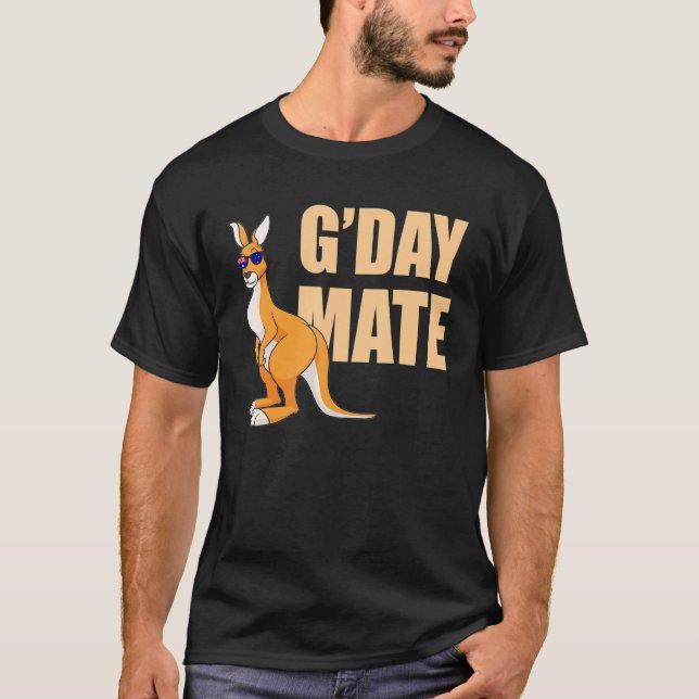 Kangaroo   Australia G'Day Mate Australian Symbol T-Shirt (Front)