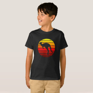 Kangaroo Australia Kangaroo Silhouette at Sunset T-Shirt