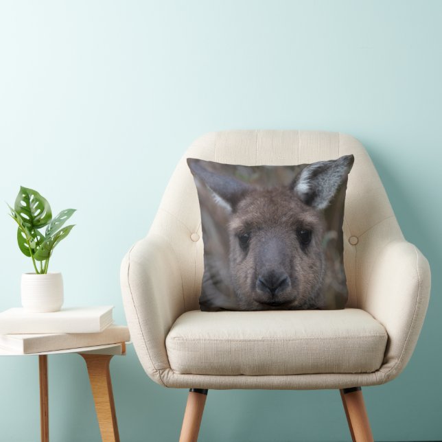 Kangaroo Australia Portrait Photo Cushion (Chair)
