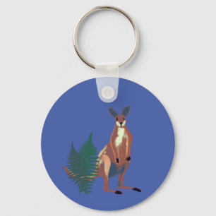 Kangaroo, Australian Animals  Key Ring