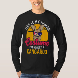 Kangaroo Australian Flag Map Country Animal Melbou T-Shirt