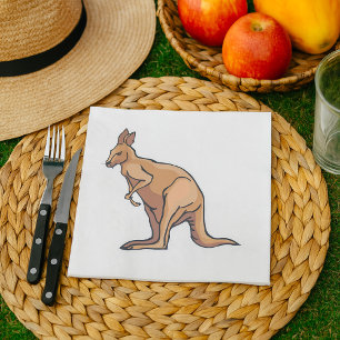 Kangaroo Australian Wildlife Napkins