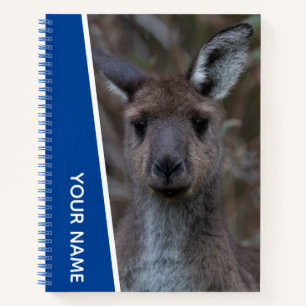 Kangaroo Baby Joey Portrait Australia, Blue Notebook