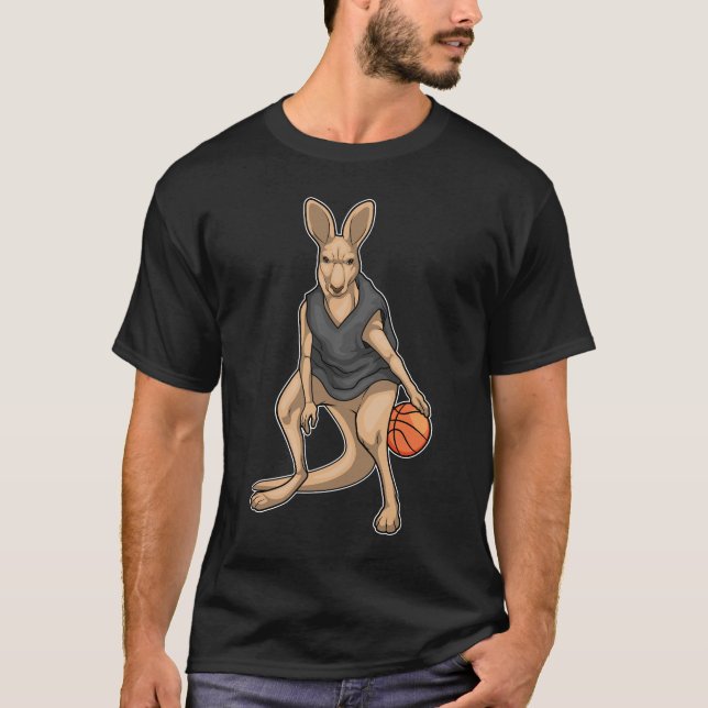 Kangaroo Basketball player Basketball T-Shirt (Front)