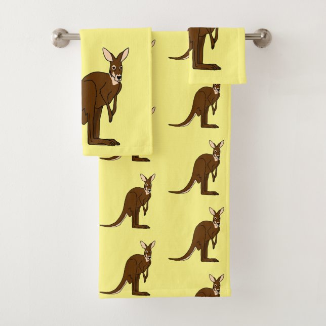 Kangaroo Bath Towel Set (Insitu)