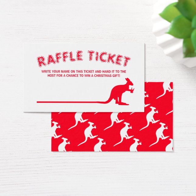 Kangaroo Beer, Australian Christmas Raffle Ticket (Desk)