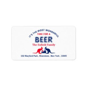 Kangaroo Beer, Australian Flag, Christmas Label