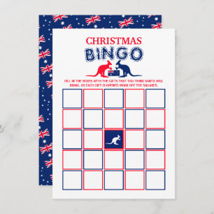 Kangaroo Beer, Australian Flag, Xmas Bingo Card