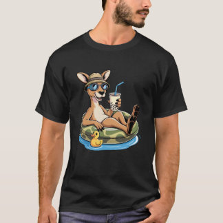 Kangaroo Boba Pearl Milk Tea Kangaroos T-Shirt