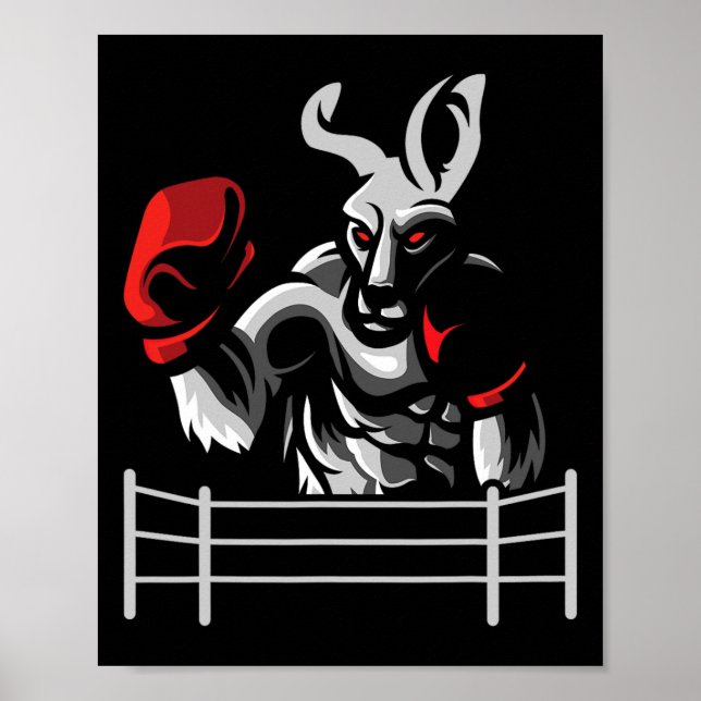 Kangaroo - Boxing Kickboxer Boxer Kickboxing Fan  Poster (Front)