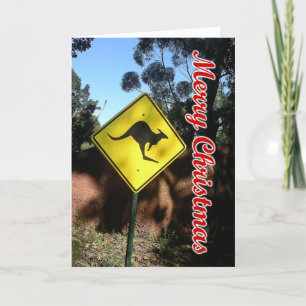 Kangaroo Christmas Holiday Card