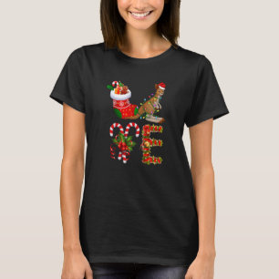 Kangaroo Christmas Lights Led Santa Hat Christmas T-Shirt