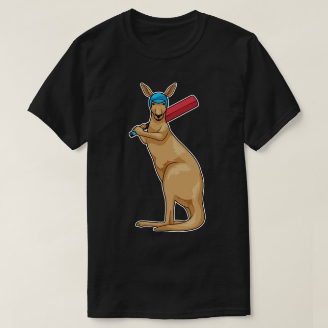 Kangaroo Cricket Cricket bat  T-Shirt (Design Front)