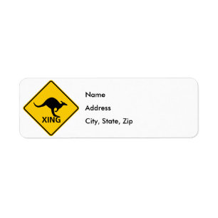 Kangaroo Crossing Highway Sign