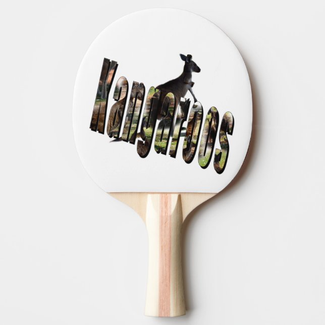 Kangaroo Dimensional Logo And Roo, Ping Pong Paddle (Front)