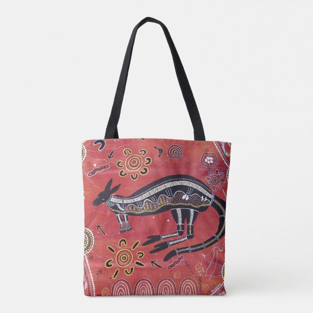 Kangaroo Dreaming Aboriginal Tote Bag (Back)