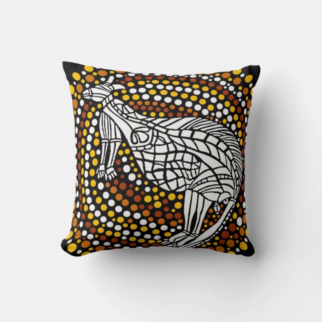 Kangaroo Dreamtime Cushion (Front)