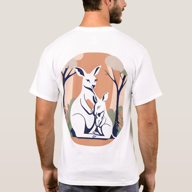 Kangaroo FAMILY design T-Shirt (Back)