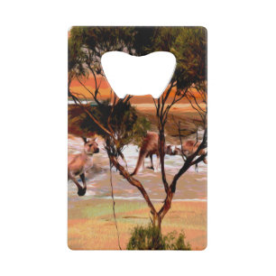 Kangaroo Family Oil Painting,