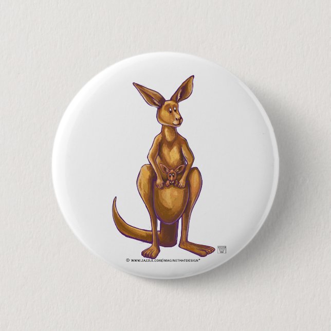 Kangaroo Gifts & Accessories 6 Cm Round Badge (Front)