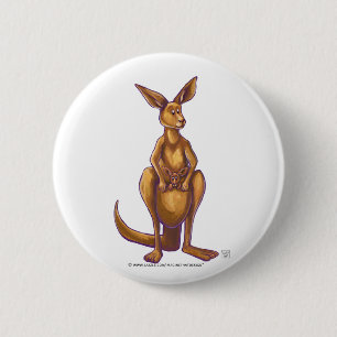 Kangaroo Gifts & Accessories 6 Cm Round Badge