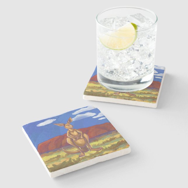 Kangaroo Gifts & Accessories Stone Coaster (Side)