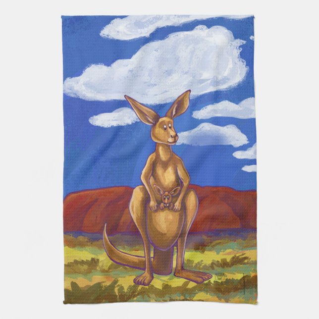 Kangaroo Gifts & Accessories Tea Towel (Vertical)
