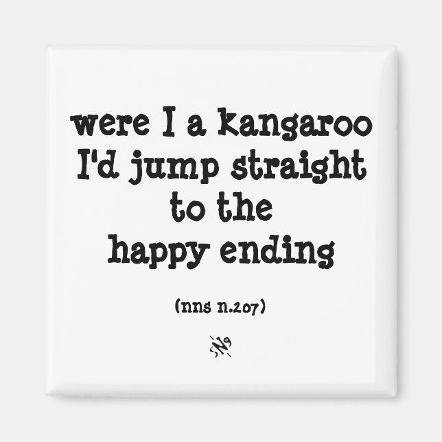 kangaroo & happiness magnet (Front)