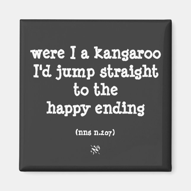 kangaroo & happiness magnet (Front)