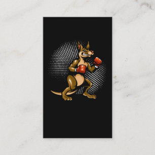 Kangaroo Humour Boxer Animal Fun Boxing Business Card