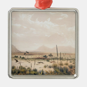 Kangaroo Hunt Metal Tree Decoration