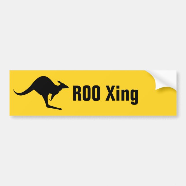 Kangaroo Icon Bumper Sticker (Front)