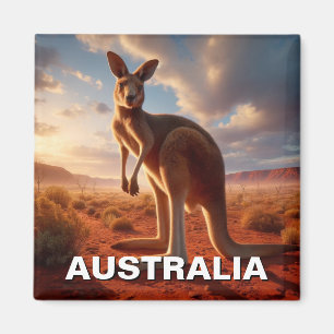 Kangaroo in the Outback Australia Magnet
