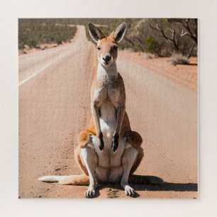 Kangaroo in the Outback Jigsaw Puzzle