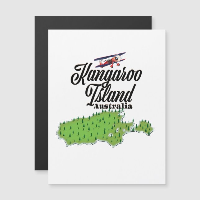 Kangaroo Island Australia map (Front/Back)