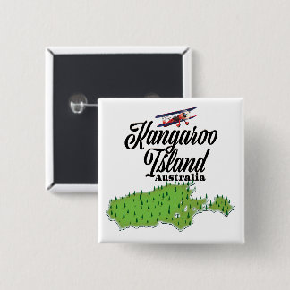 Kangaroo Island Australia map 15 Cm Square Badge