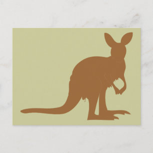 Kangaroo Kangaroos Australia Marsupial Art Animal Postcard