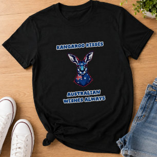 Kangaroo Kisses Australian Wishes Cute Animal Love T-Shirt