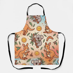 Kangaroo Koala Apron – Cute Outback Pattern