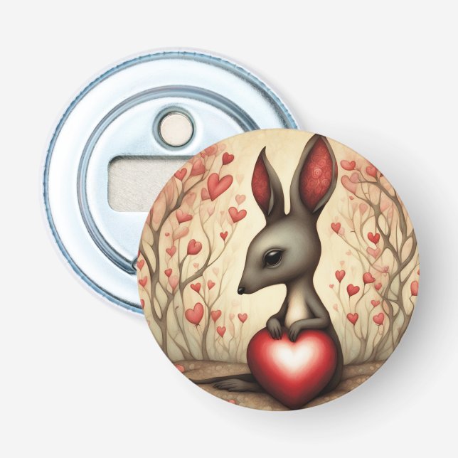 Kangaroo Love 1 Bottle Opener (Front)