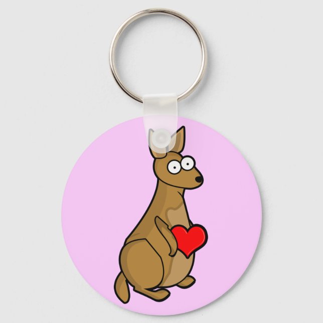 kangaroo love key ring (Front)