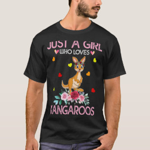 Kangaroo Lover Women Gift Just A Girl Who Loves Ka T-Shirt