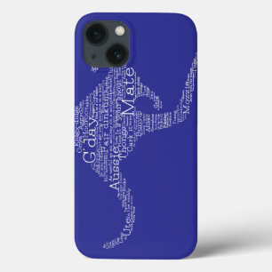 Kangaroo made of Australian slang iPhone 13 Case
