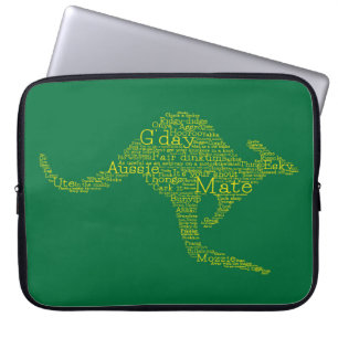Kangaroo made of Australian slang Laptop Sleeve