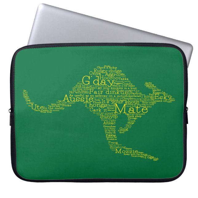 Kangaroo made of Australian slang Laptop Sleeve (Front)