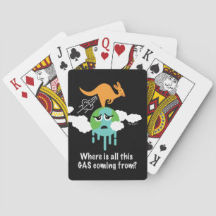 Kangaroo Methane Fart Playing Cards