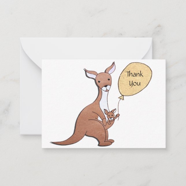 Kangaroo Mum Thank You Card (Front)