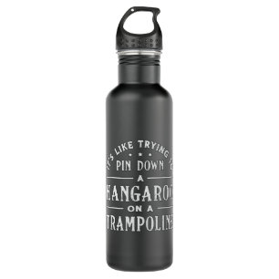 Kangaroo On A Trampoline Gymnast Trampolining 710 Ml Water Bottle