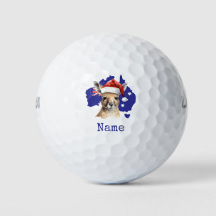 Kangaroo on Australia Flag Golf Balls