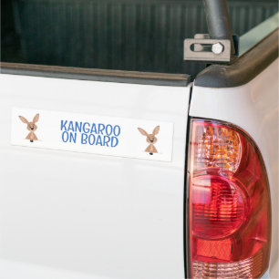 Kangaroo on Board Australia Bumper Sticker